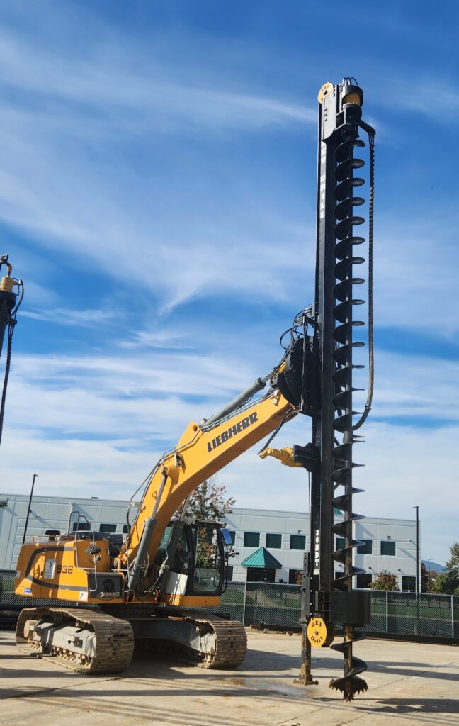 REV Drill continuous flight auger at HQ in Frederick Maryland